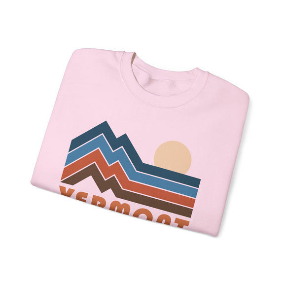 Vermont Sweatshirt Retro Mountains, Vermont Unisex Graphic Crewneck