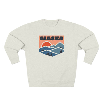 Buy oatmeal-heather Premium Alaska Mountain Graphic Sweatshirt