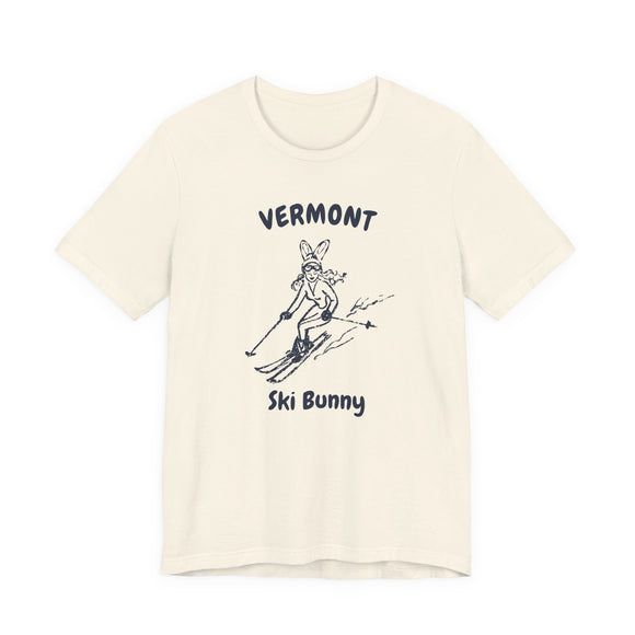 Vermont Ski Bunny T‑Shirt — Retro Skiing Graphic Tee