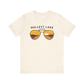 Mullett Lake, Michigan T Shirt - Sunglasses Lake Graphic Tee - 0