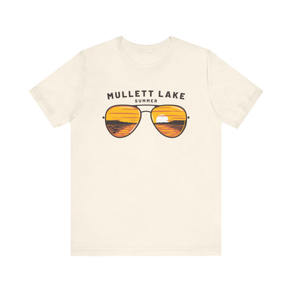 Mullett Lake, Michigan T Shirt - Sunglasses Lake Graphic Tee