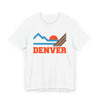 Denver, Colorado Retro Mountains Sunset T-Shirt | Vintage Denver Tee