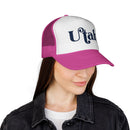 Utah Script Trucker Cap | State Retro Typography-24