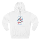 Premium Lake Tahoe, California Skiing Snowman Hoodie-1
