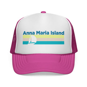 Buy pink Anna Maria Island, Florida Retro Sailboat Trucker Hat