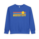 Mexico City, Mexico Toddler Sweatshirt - Retro Sun Mexico City Toddler Crewneck Sweatshirt-2