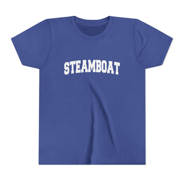 Buy heather-true-royal Steamboat, Colorado Youth Graphic Tee - Kids Steamboat T Shirt