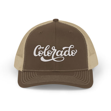 Buy brown-khaki Colorado Snapback Trucker Cap - Embroidered Colorado Hat