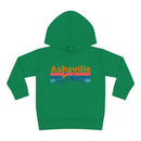 Asheville Toddler Hoodie - Retro Mountain Sun Unisex Asheville Toddler Sweatshirt-3