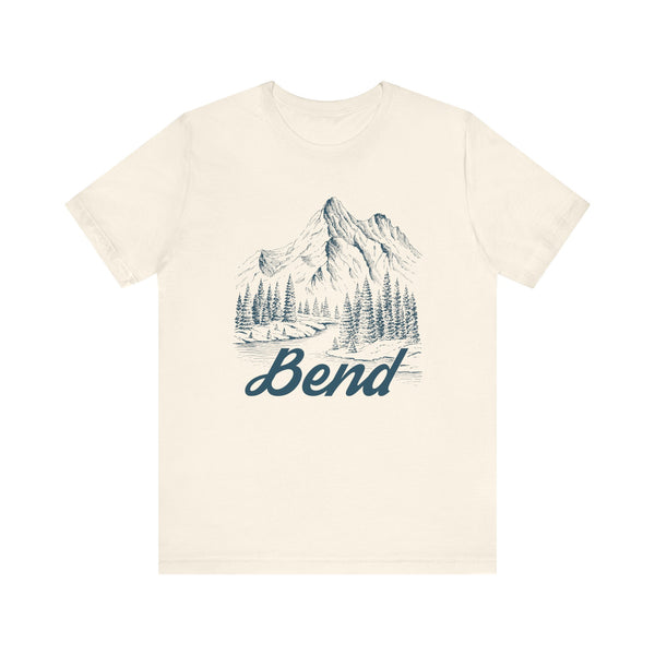 Bend, Oregon Graphic Tee - Mountain Illustration Bend T Shirt