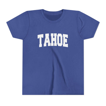 Buy heather-true-royal Lake Tahoe, California Youth Graphic Tee - Kids Lake Tahoe T Shirt