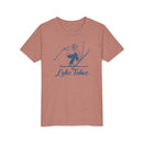 Lake Tahoe, California Youth Vintage Snow Ski Graphic Tee - Kids Lake Tahoe T Shirt-6
