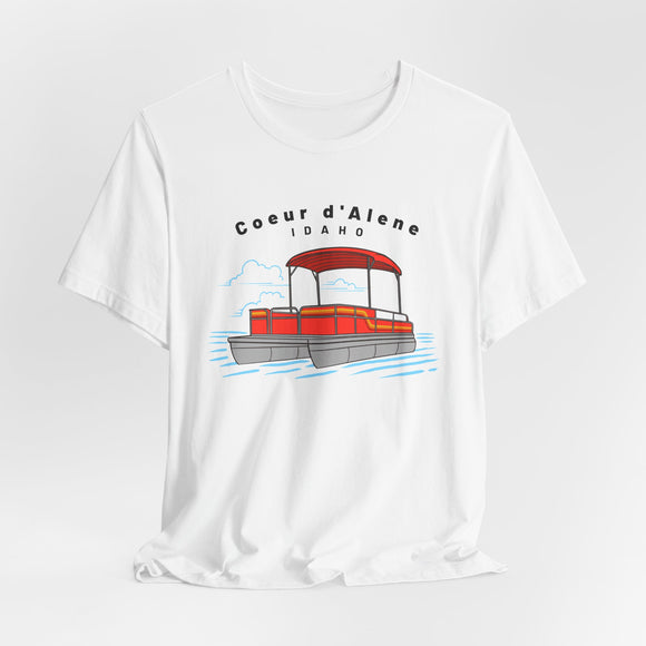Coeur dAlene, Idaho T Shirt - Pontoon Boat Tee