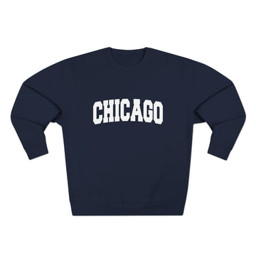Buy navy Premium Chicago, Illinois Retro Graphic Sweatshirt