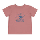 Wyoming Toddler Graphic Tee Vintage Ski - Kids Wyoming T-Shirt-1