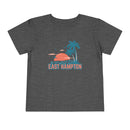 East Hampton, New York Toddler T-Shirt - Retro Palm Tree Toddler East Hampton Shirt-1