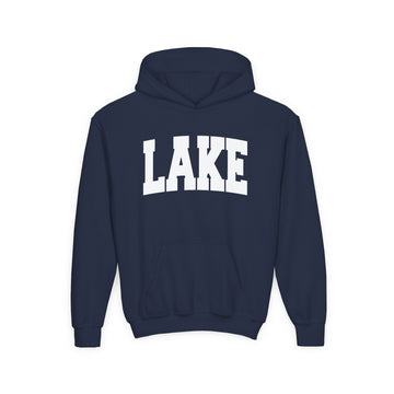 Buy navy Lake Youth Hoodie - Kids Lake Hooded Sweatshirt