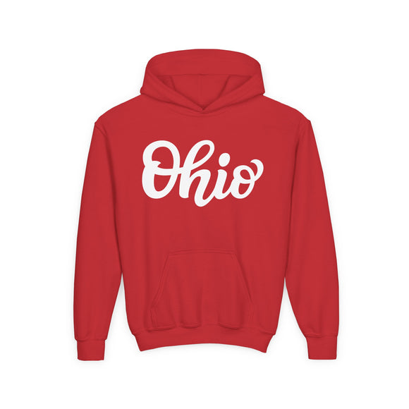 Ohio Youth Hoodie - Cozy Unisex Pullover, Kids Ohio Sweatshirt, Soft Cotton Blend Hoody