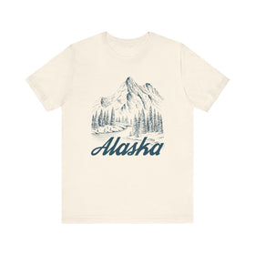 Buy natural Alaska Graphic Tee - Mountain Illustration Alaska T Shirt
