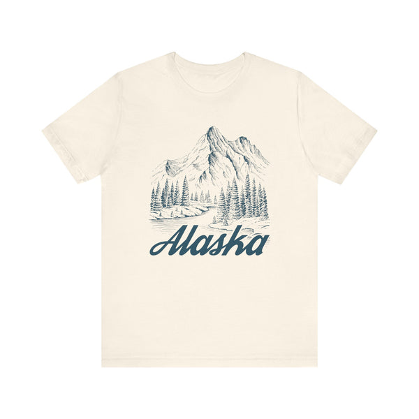 Alaska Graphic Tee - Mountain Illustration Alaska T Shirt
