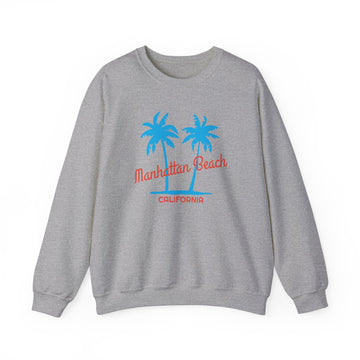 Buy sport-grey Manhattan Beach, California Sweatshirt - Unisex Crewneck Manhattan Beach Sweatshirt