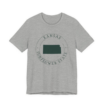 Buy athletic-heather Kansas T-Shirt — State Graphic Tee
