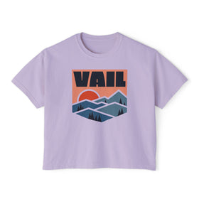 Buy orchid Women's Vail, Colorado Boxy Graphic Tee - Slightly Cropped