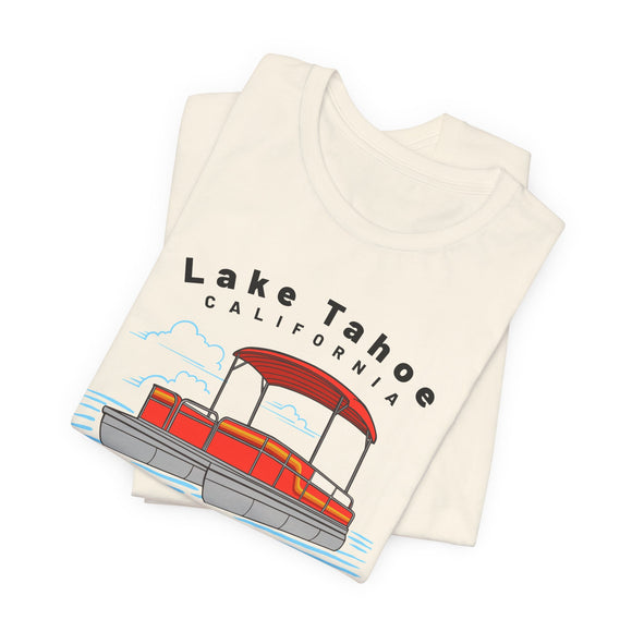 Lake Tahoe, California T Shirt - Pontoon Boat Tee