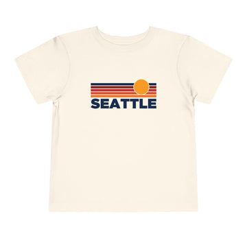 Seattle, Washington Toddler T-Shirt - Retro Sun Tee
