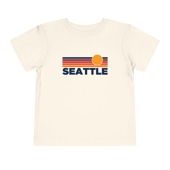 Seattle, Washington Toddler T-Shirt - Retro Sun Tee