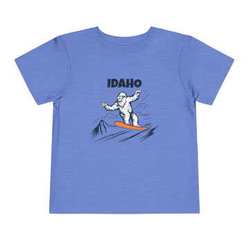 Buy heather-columbia-blue Idaho Yeti Snowboard Toddler Tee