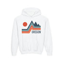 Oregon Youth Hoodie - Retro Mountain Oregon Youth Sweatshirt-1