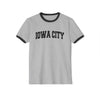 Iowa City, Iowa Cotton Ringer Graphic Tee - Unisex Iowa City T Shirt, Vintage Style Tee, Men's/Women's Tee