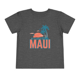 Maui, Hawaii Toddler T-Shirt - Retro Palm Tree Toddler Maui Shirt