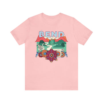 Buy pink Bend Oregon T-Shirt - Retro Boho Bend Tshirt