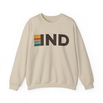 Indianapolis, Indiana IND Retro Stripe Sweatshirt - 0
