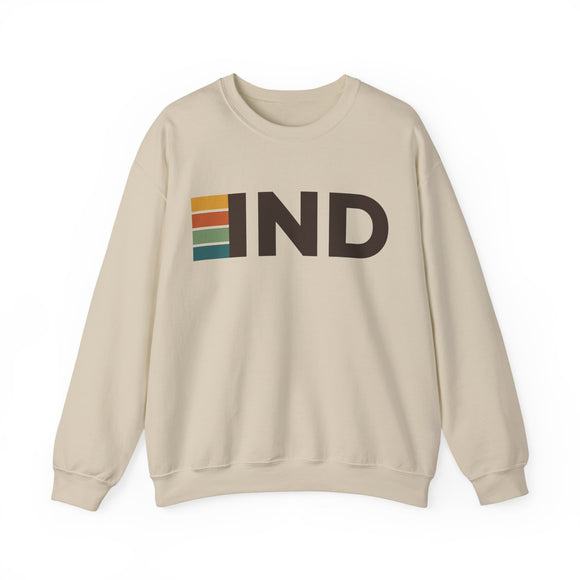Indianapolis, Indiana IND Retro Stripe Sweatshirt