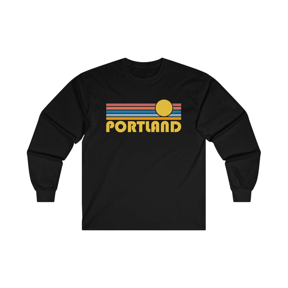 Portland, Oregon Long Sleeve Shirt - Retro Unisex Shirt