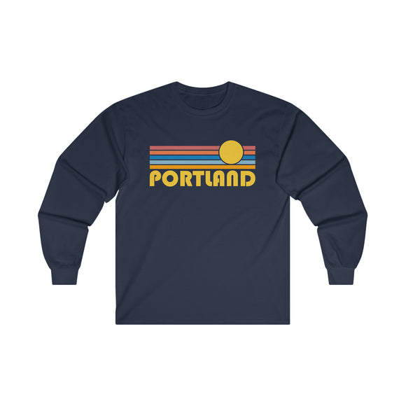 Portland, Oregon Long Sleeve Shirt - Retro Unisex Shirt