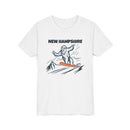 New Hampshire Yeti Snowboard Youth Tee - Kids Skiing Shirt-2