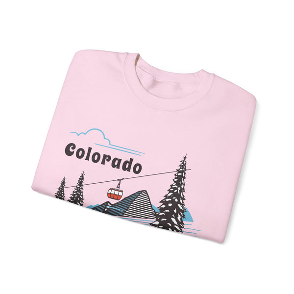 Colorado Sweatshirt - Unisex Ski Mountain Gondola Colorado Sweatshirt
