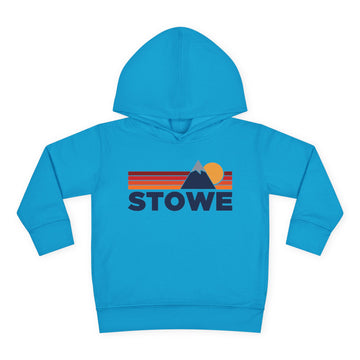 Buy turquoise Stowe, Vermont Toddler Hoodie - Unisex Mountain Stowe Pullover Sweatshirt, Kids Hooded Jumper, Vermont Souvenir