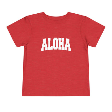 Buy heather-red Aloha Toddler Graphic Tee - Kids Aloha Vacation Shirt