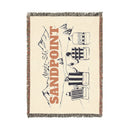 Sandpoint, Idaho Ski Town Throw Blanket | Mountain Woven Blanket-3