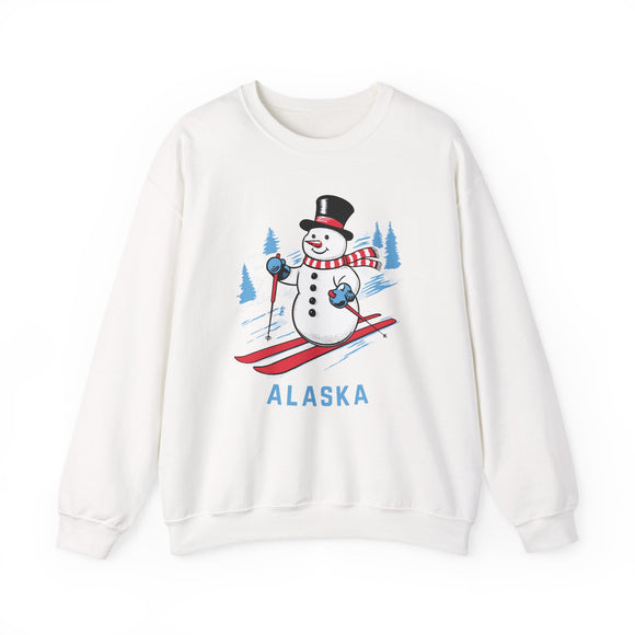 Alaska Sweatshirt - Ski Snowman Graphic Crewneck