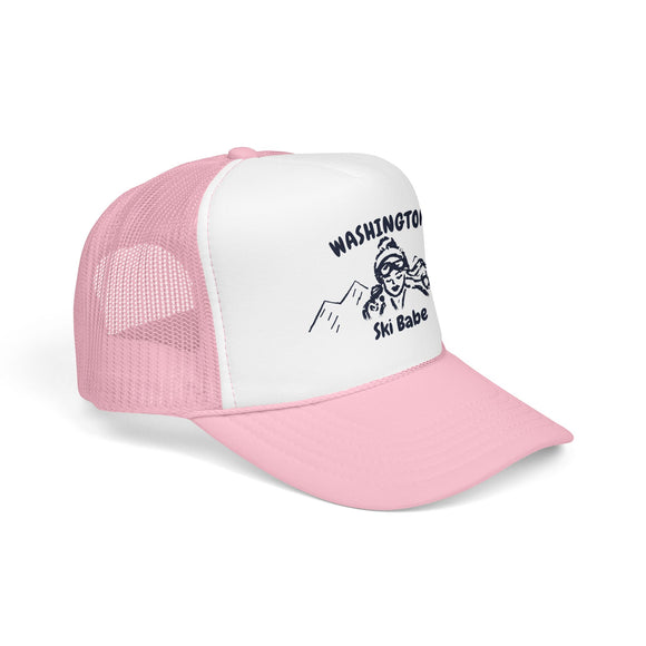 Washington Ski Babe Trucker Hat — Foam Mesh Cap