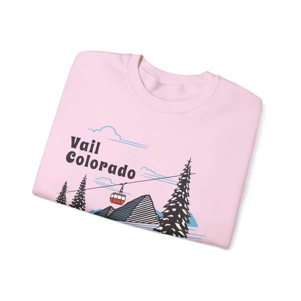 Vail, Colorado Sweatshirt - Unisex Retro Ski Mountain Gondola Vail Sweatshirt