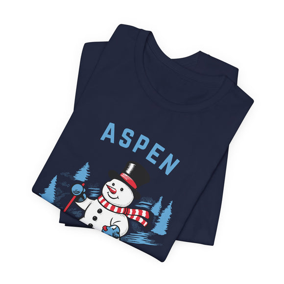 Aspen, Colorado T Shirt - Ski Snowman Graphic Tee