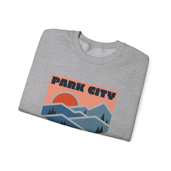 Park City, Utah Sweatshirt Retro Mountains, Park City Unisex Graphic Crewneck