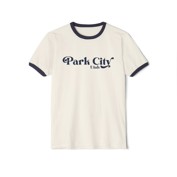 Park City, Utah Cotton Ringer Graphic Tee - Unisex Park City T Shirt, Vintage Style Tee, Men's/Women's Tee